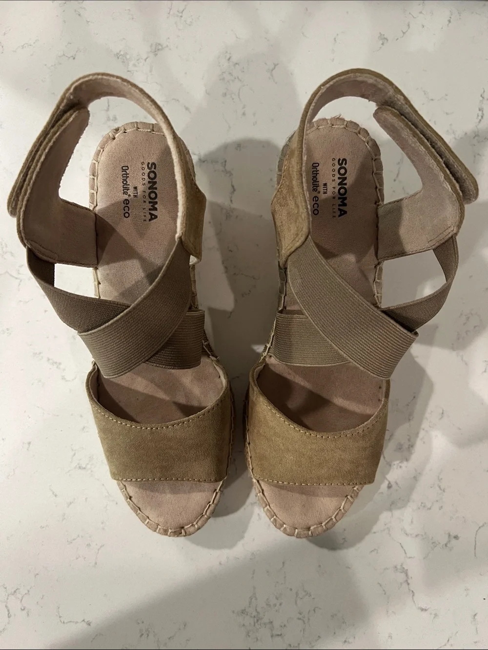 Sonoma Goods For Life Hornbeam women's espadrille wedges size 8